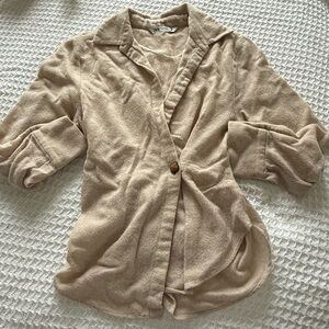 Madewell Light Tan Button-Down Shirt
